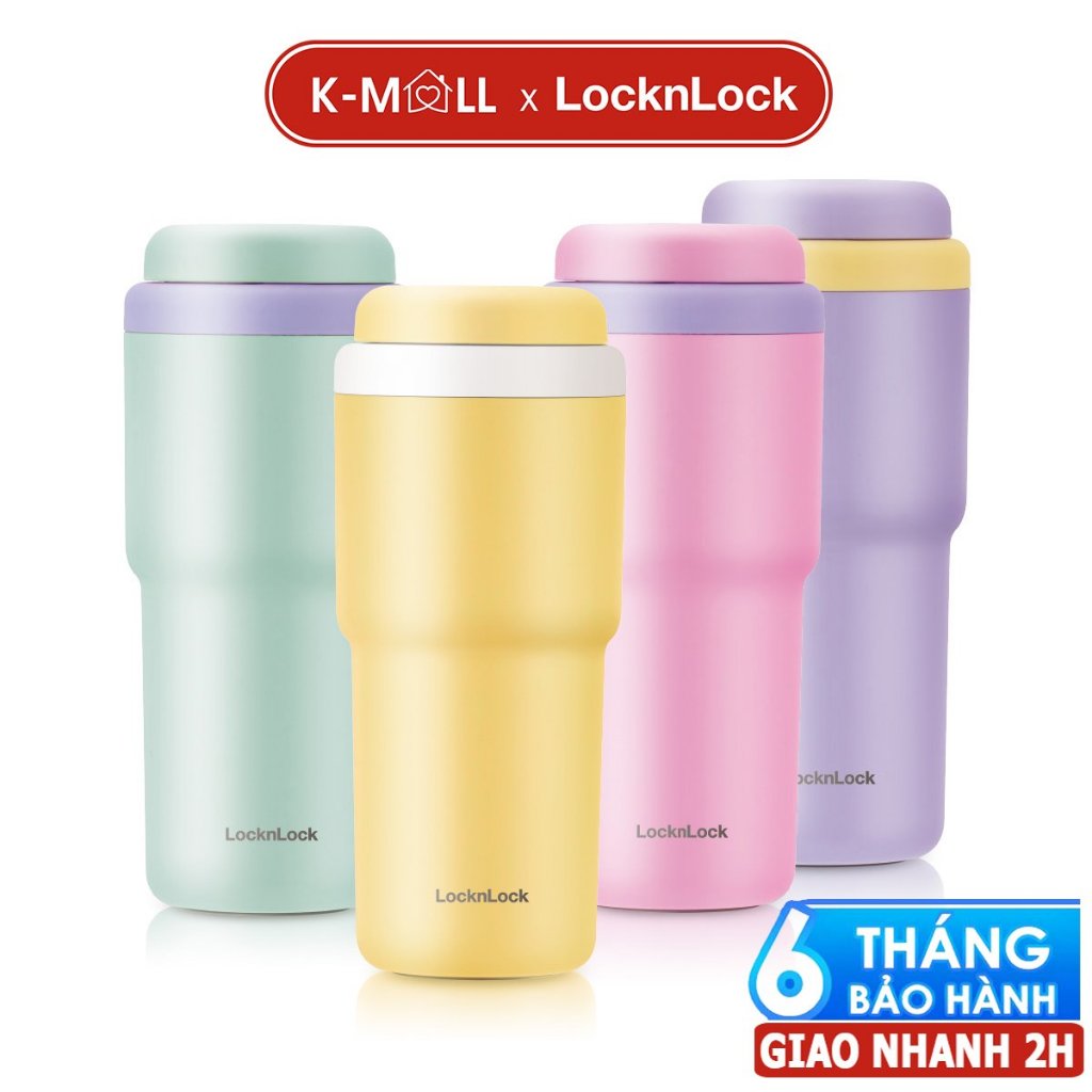 Bình giữ nhiệt Lock&Lock 480ml Daily Macaron Tumbler LHC3292 - Hàng chính hãng, thép không gỉ 316L - K-MALL