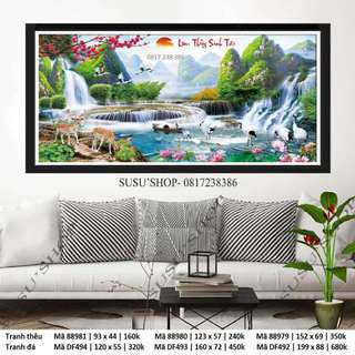 (TH) Tranh đính đá phong cảnh cỡ nhỏ