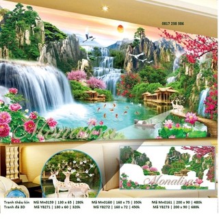 (TH) Tranh đính đá phong cảnh cỡ nhỏ