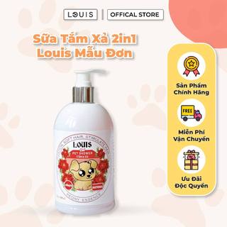 Sữa Tắm Xả Cho Chó Mèo 2in1 Louis PEONY 3-500ml Kiêm Dầu Xả Thú Cưng Chính Hãng