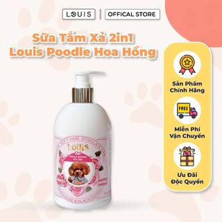 Sữa Tắm Xả Cho Chó Mèo 2in1 Louis POODLE ROSE 3-500ml Kiêm Dầu Xả Thú Cưng Chính Hãng