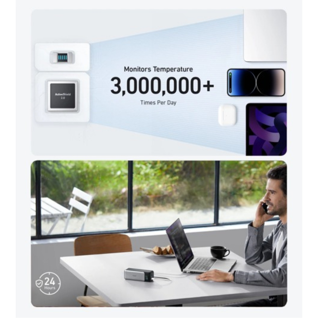 Pin sạc dự phòng Anker 737 PowerCore A1289 24000mAh 140W GaNPrime Smart Digital Display - Chính hãng BH 18 Tháng