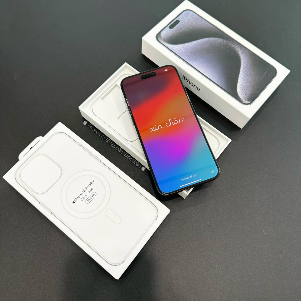 Điện thoại ? ipho 15 pro max - 256gb - hỗ trợ 5G - màu mới đẹp - bảo hành 12 tháng
