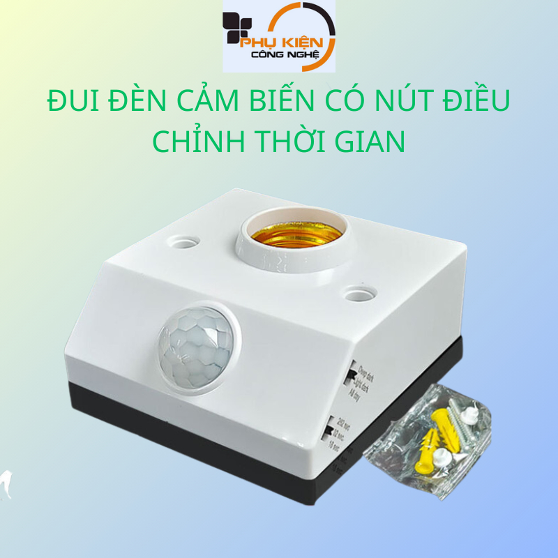 Đui đèn cảm ứng cơ thể con người, chất liệu PC cao cấp, đuôi đèn cảm biến hồng ngoại,thích hợp với mọi loại đèn đuôi E27