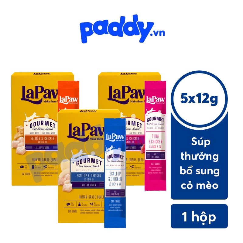 Súp Thưởng Bổ Sung Cỏ Mèo Cho Mèo laPaw Gourmet