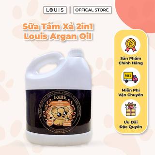 Sữa Tắm Xả Cho Chó Mèo 2in1 Louis ARGAN OIL 4L, Sữa Tắm Kiêm Dầu Xả Chó Mèo Thú Cưng Chính Hãng 4L