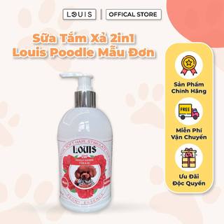 Sữa Tắm Xả Cho Chó Mèo 2in1 Louis POODLE MẪU ĐƠN 3-500ml, Sữa Tắm Kiêm Dầu Xả Chó Mèo Thú Cưng