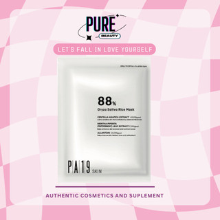 Mặt nạ pa19 skin 88% oryza sativa rice mask phục pồi căng bóng da - hộp 10 miếng