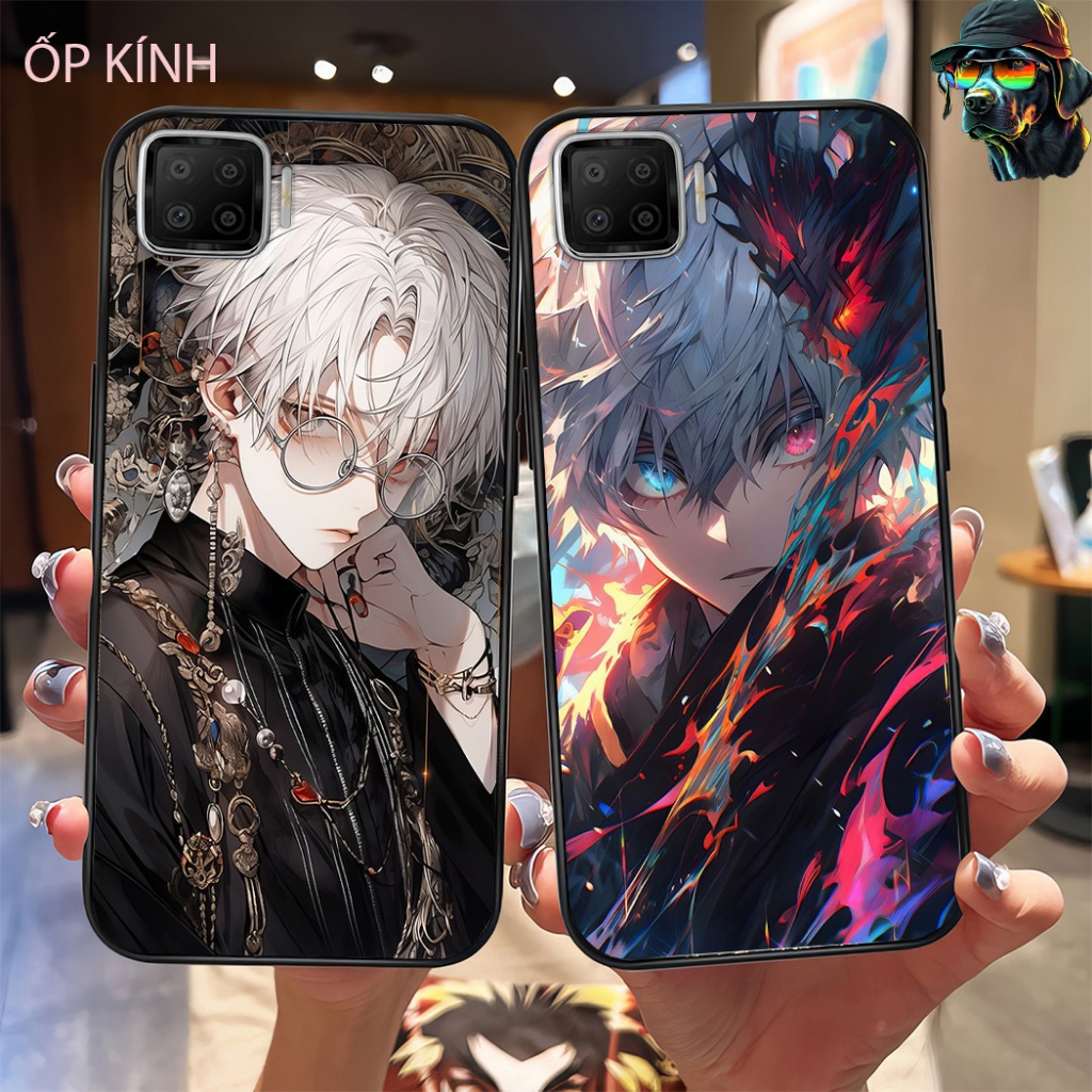 Ốp điện thoại mặt kính oppo a73 / oppo a93 4g in hình anime nam kaneki