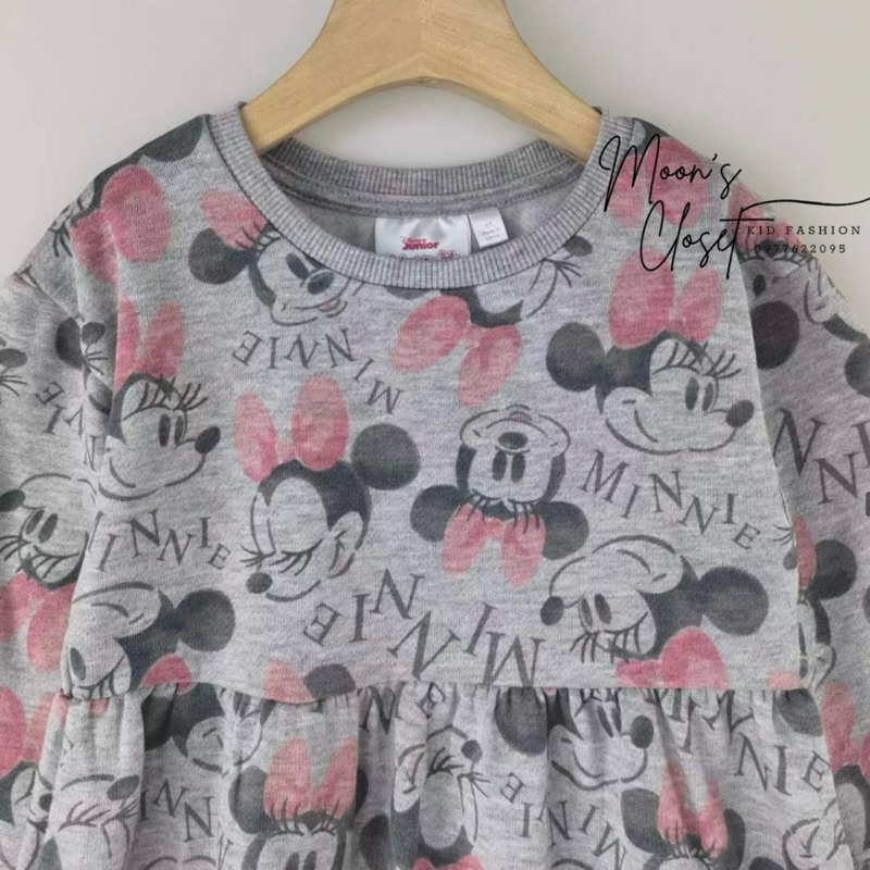 XD- Váy nỉ xám Disney size 12m-5y