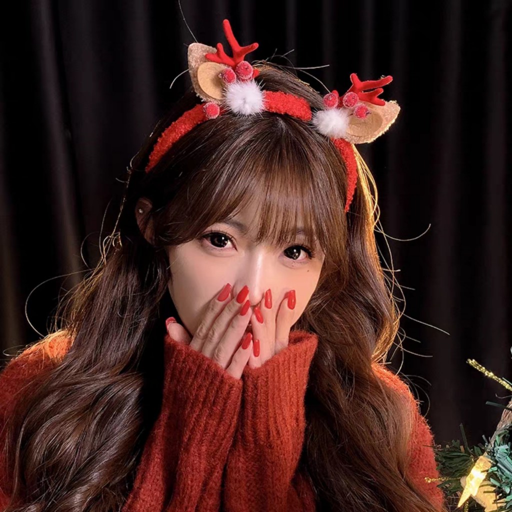 Bờm Noel, cài tóc Noel, băng đô Noel  hình sừng hươu tuần lộc giáng sinh nhiều mẫu hình cây thông, sừng tuần lộc đáng yê