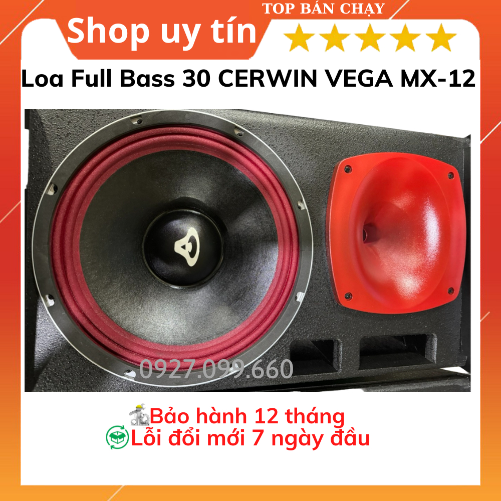 Loa full 2 đường tiếng CERWIN VEGA MX-12 bass 30 từ 190 coil 76 bass sâu,tiếng sáng.Bảo hành 12 tháng.