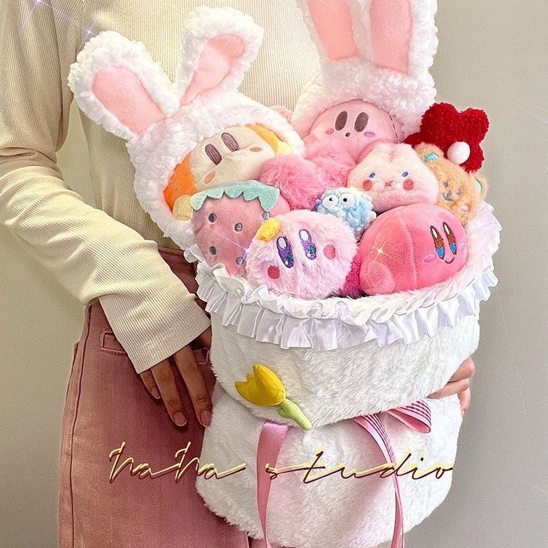 Bó hoa gấu bông thỏ Kirby quà tặng