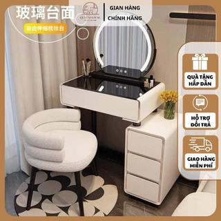 Bàn trang điểm tặng kèm gương và ghế nhập khẩu cao cấp QueenHouse bàn phấn trang điểm tích hợp nhiều chức năng cao cấp