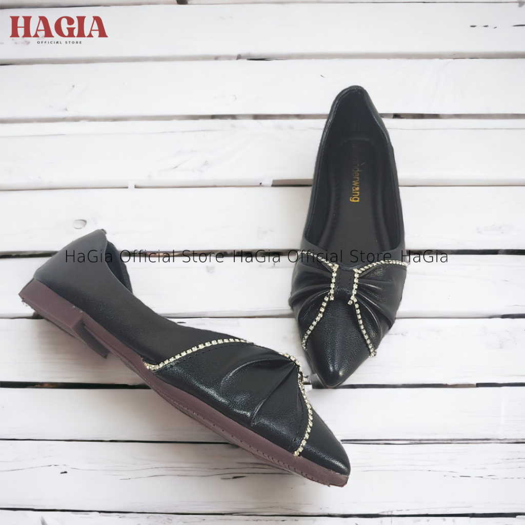 Giày búp bê, Giày búp bê nữ bệt cao cấp da mềm siêu êm mũi nhọn phong cách thời trang công sở