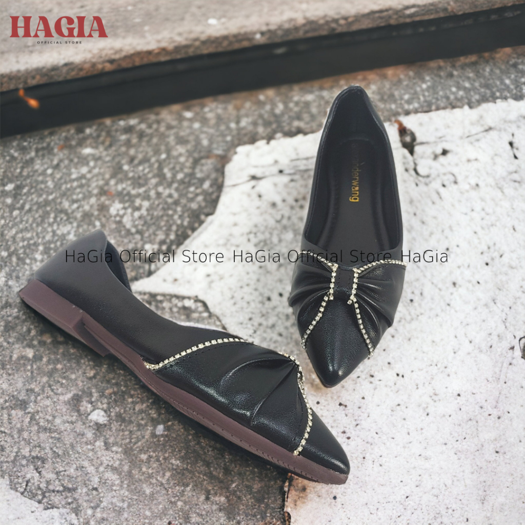 Giày búp bê, Giày búp bê nữ bệt cao cấp da mềm siêu êm mũi nhọn phong cách thời trang công sở