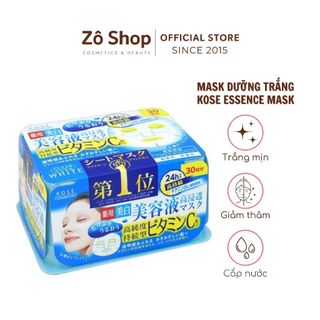 Mặt Nạ Kose Vitamin C Dưỡng Trắng, Giảm Thâm 30 miếng