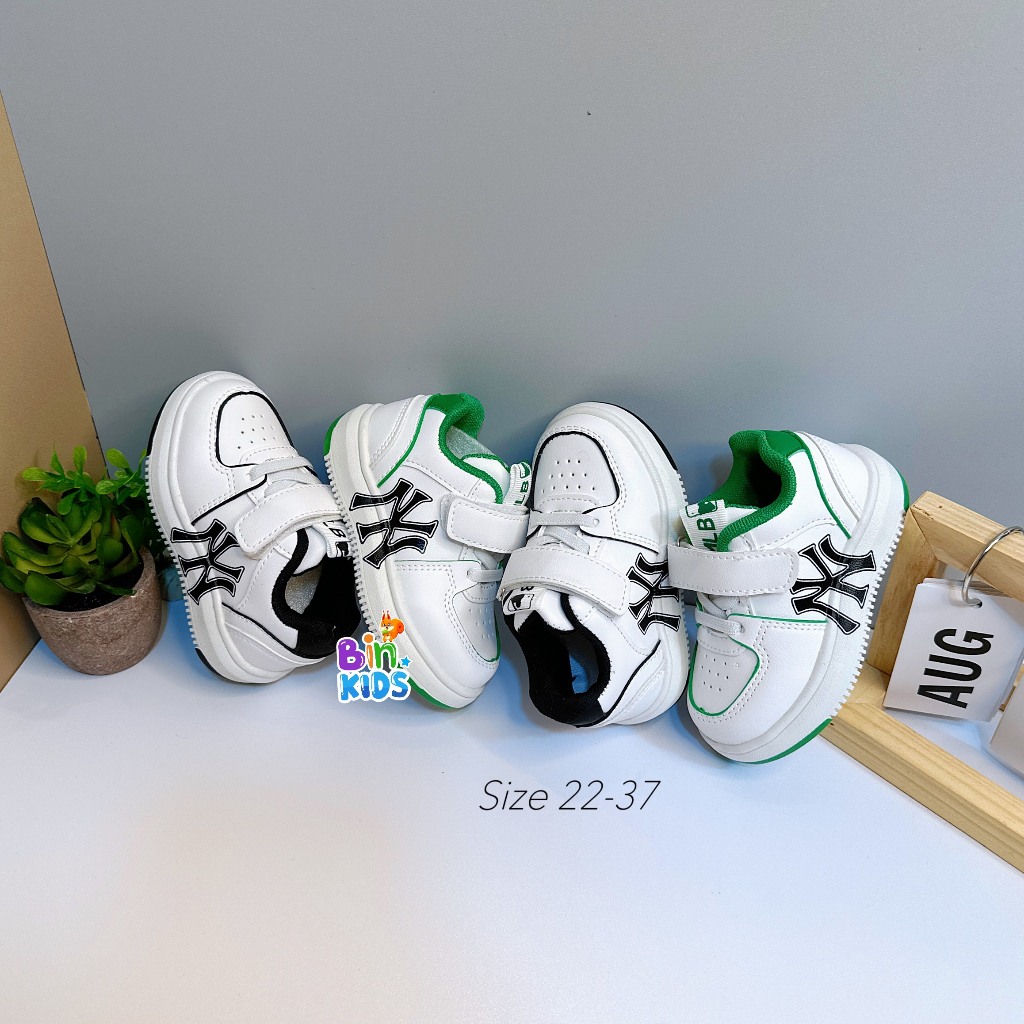 Giày thể thao NY MLB Cho Bé Trai Bé Gái, Giày NY Nhẹ Êm Quảng Châu Cao Cấp full box (A01-NY)