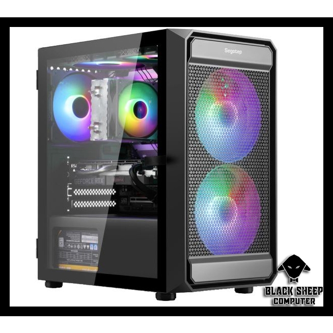 Vỏ Case SEGOTEP ARTIST 2F BLACK (SẴN 2 FAN LED)