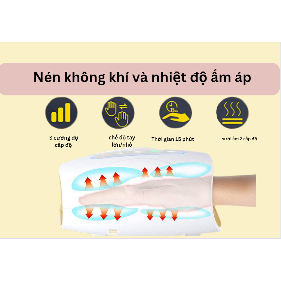 Máy Massage Cổ Bàn Tay Máy Massage Đốt Tay ,Bàn Tay Hoạt Động Bằng Pin Kèm Sạc