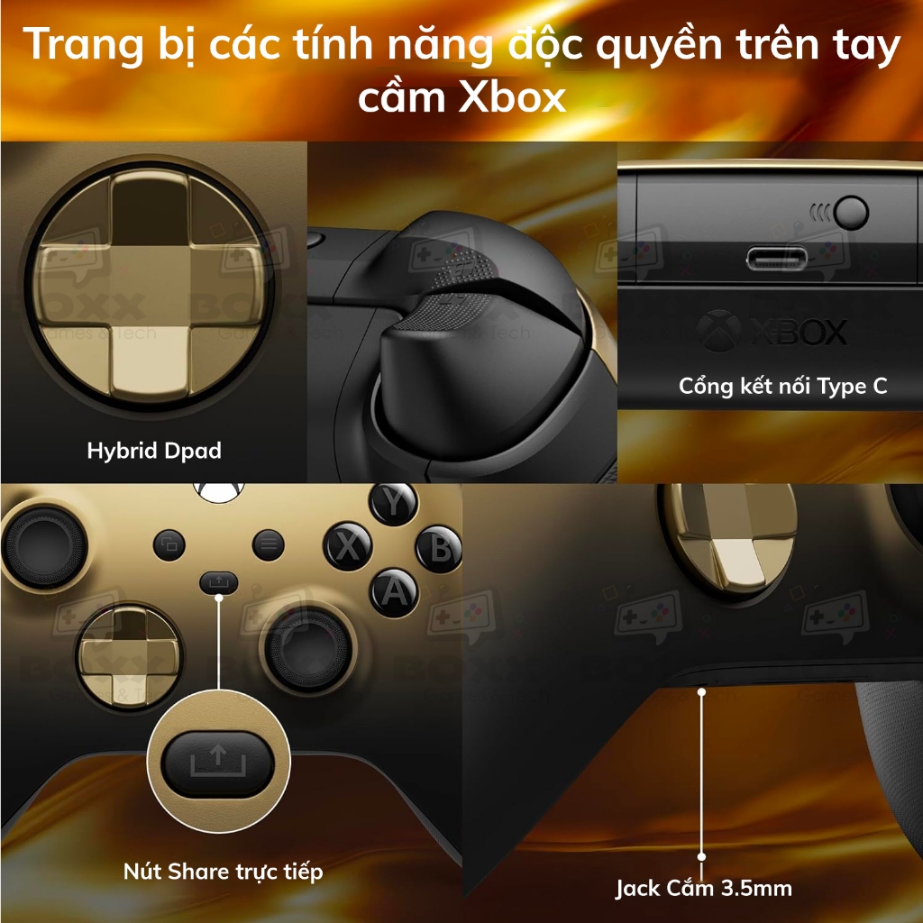 Tay cầm xbox series x phiên bản màu Gold Shadow