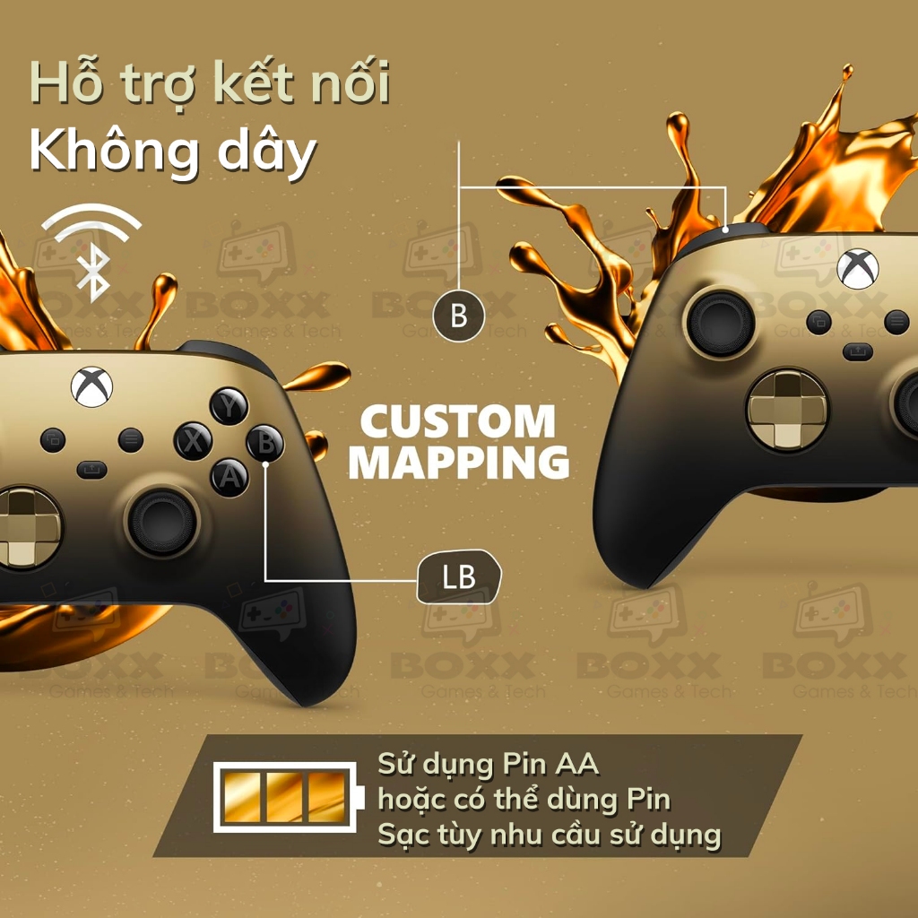Tay cầm xbox series x phiên bản màu Gold Shadow
