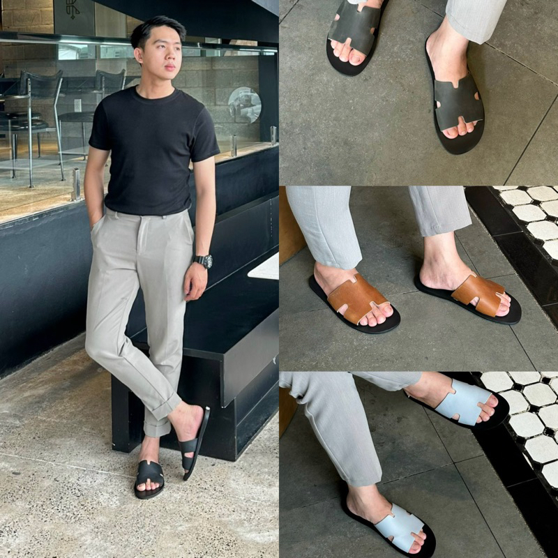 Dép Chữ H Nam Nữ JOURNEY Chất Liệu Da Cao Cấp .