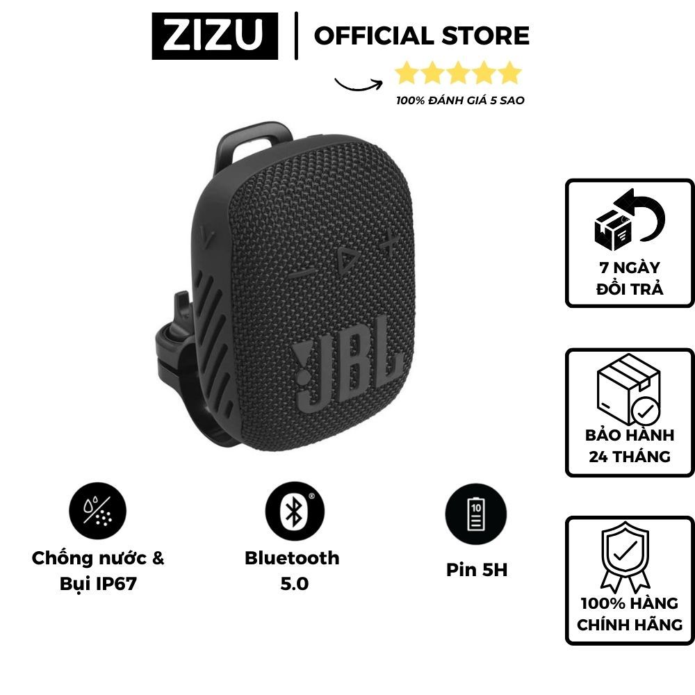 Loa Bluetooth Không Dây JBL Wind 3s Nhỏ Gọn Tiện Lợi Chống Nước IP67 - Chơi Nhạc 5H - Bluetooth 5.0 - Bảo Hành 2 Năm