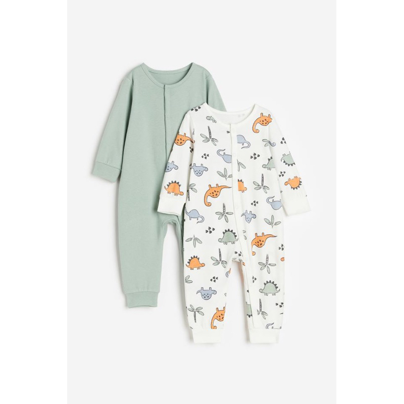 Set 2 body dài pyjama cho bé HM auth