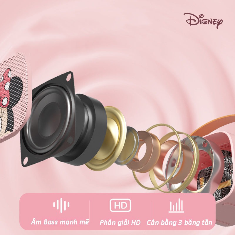 Hỏa tốc 2h - Bộ loa 2 micro karaoke bluethooth 5.0 mini Lotso Minnie Mickey Elsa chính hãng Disney, Bộ karaoke cầm tay