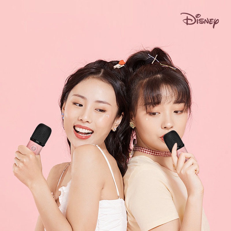 Hỏa tốc 2h - Bộ loa 2 micro karaoke bluethooth 5.0 mini Lotso Minnie Mickey Elsa chính hãng Disney, Bộ karaoke cầm tay