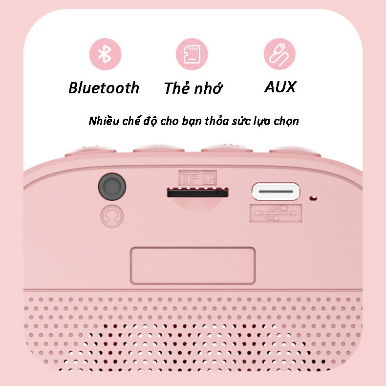 Hỏa tốc 2h - Bộ loa 2 micro karaoke bluethooth 5.0 mini Lotso Minnie Mickey Elsa chính hãng Disney, Bộ karaoke cầm tay