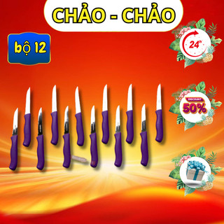 Bộ dao gọt hoa quả 12 cái siêu bén, dao tỉa rau củ