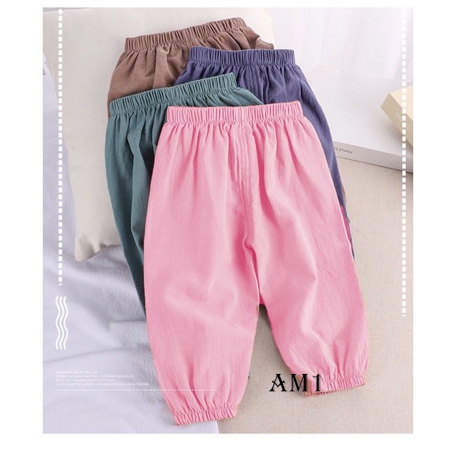 Quần dài cho bé từ sơ sinh đến 18kg vải đũi AM236 TTR364