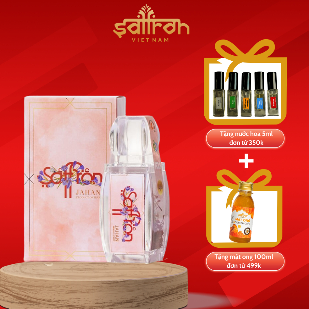 Nhụy hoa nghệ tây Saffron Jahan 0.5Gr/hộp thuộc thương hiệu Saffron Việt Nam chính hãng
