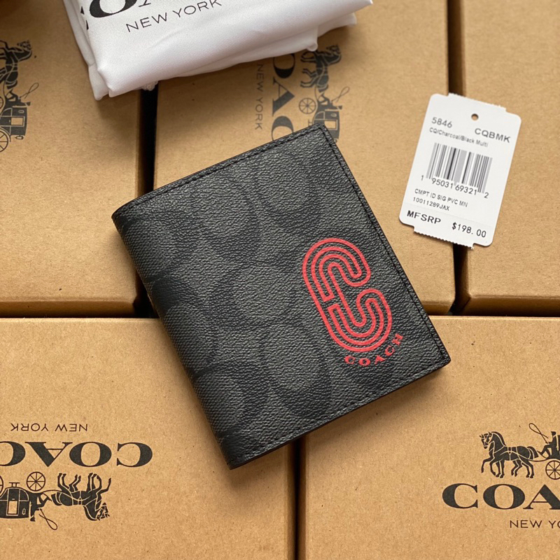 VÍ NAM COACH SLIM BILL, CARD HOLDER ĐỂ THẺ, ĐỂ TIỀN ĐỦ MẪU MỚI 100%