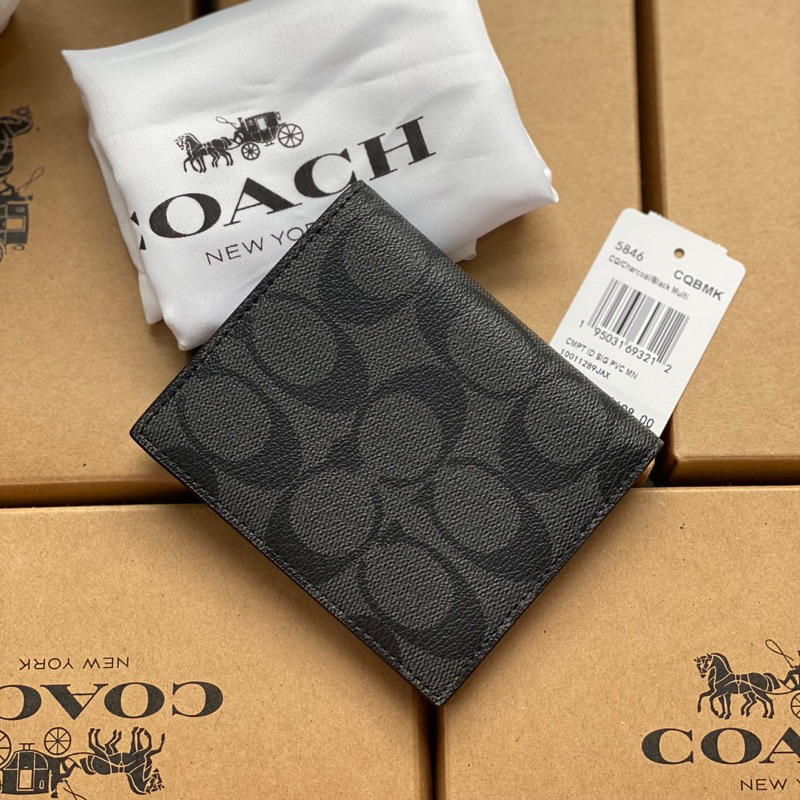 VÍ NAM COACH SLIM BILL, CARD HOLDER ĐỂ THẺ, ĐỂ TIỀN ĐỦ MẪU MỚI 100%