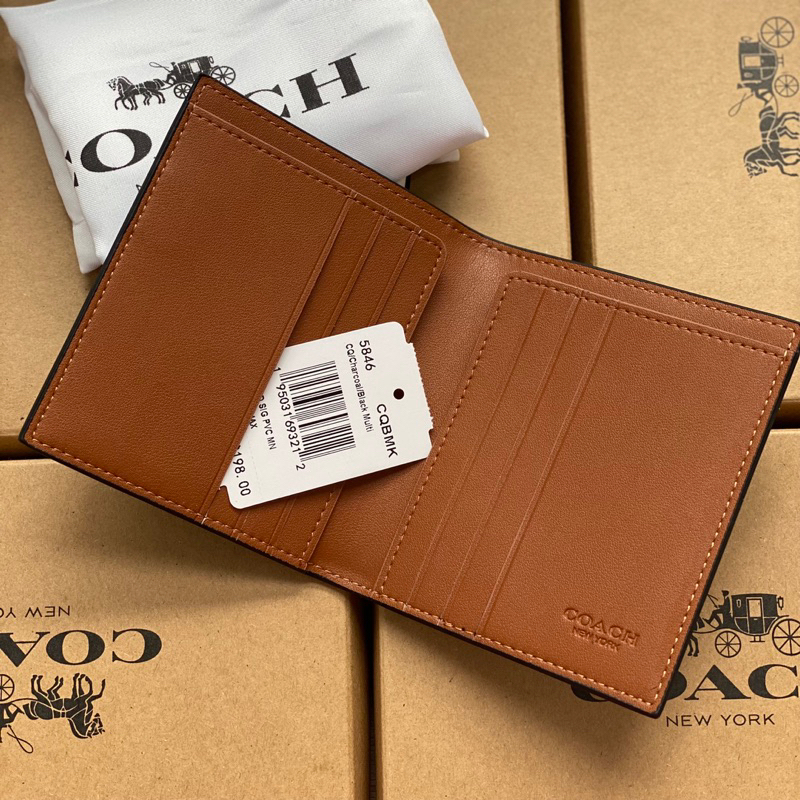 VÍ NAM COACH SLIM BILL, CARD HOLDER ĐỂ THẺ, ĐỂ TIỀN ĐỦ MẪU MỚI 100%