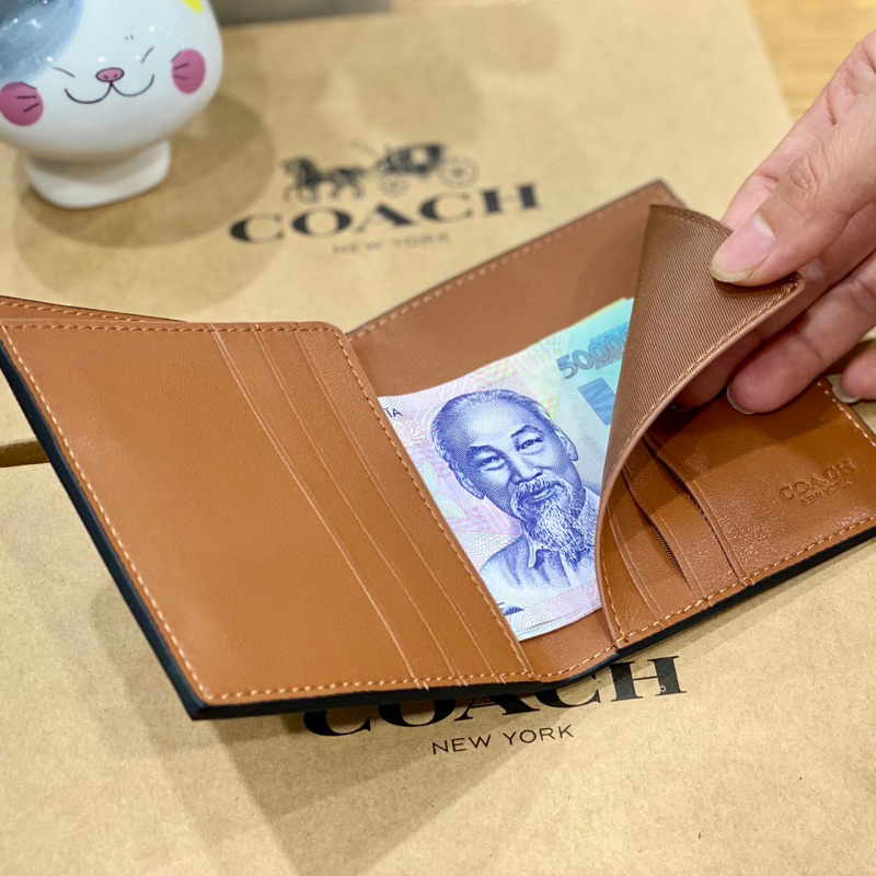 VÍ NAM COACH SLIM BILL, CARD HOLDER ĐỂ THẺ, ĐỂ TIỀN ĐỦ MẪU MỚI 100%