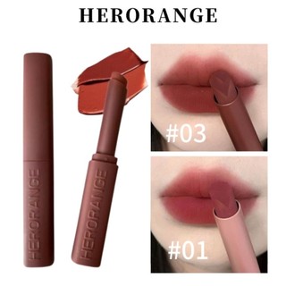 Son lì herorange dạng thỏi chất son nhung mềm mịn bền màu lâu trôi