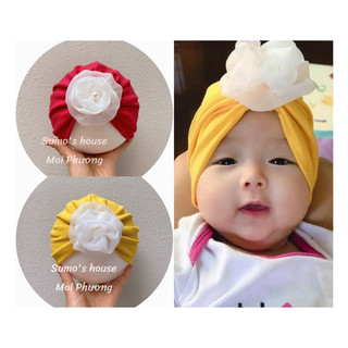 Mũ tuban bé gái đính hoa siêu cute (Ảnh thật khách nhí shop feedback ạ)