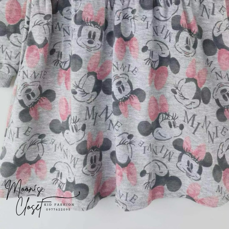 XD- Váy nỉ xám Disney size 12m-5y