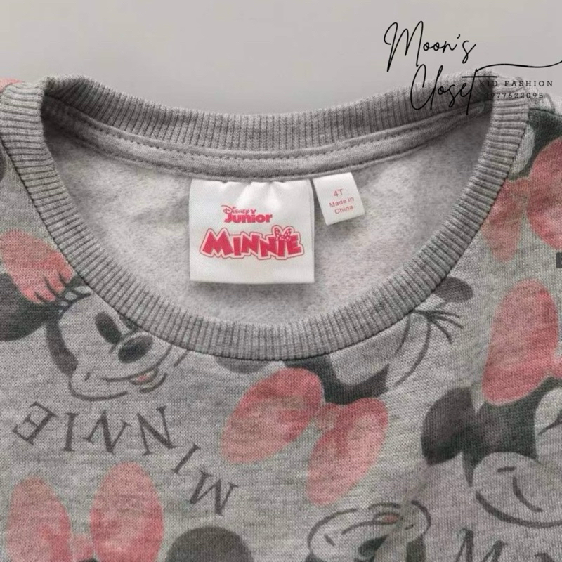 XD- Váy nỉ xám Disney size 12m-5y