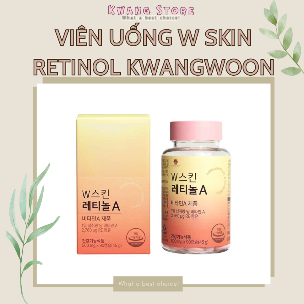 Viên uống W Skin Retinol A 500mg Hàn Quốc 90 viên