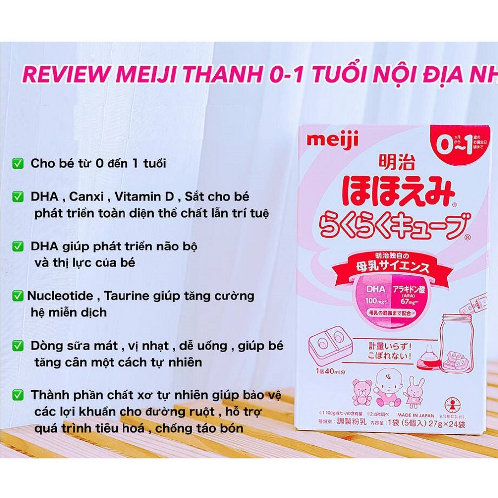 Sữa MEIJI Thanh Nội Địa , Sữa Công Thức Pha Sẵn Cho Bé Từ 0-1 Tuổi