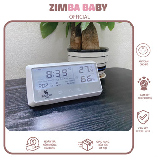  Phiên bản mới nhất Nhiệt kế đo độ ẩm và nhiệt độ phòng Đồng hồ báo thức MOAZ BEBE MB 027 Nhiệt kế đa năng 