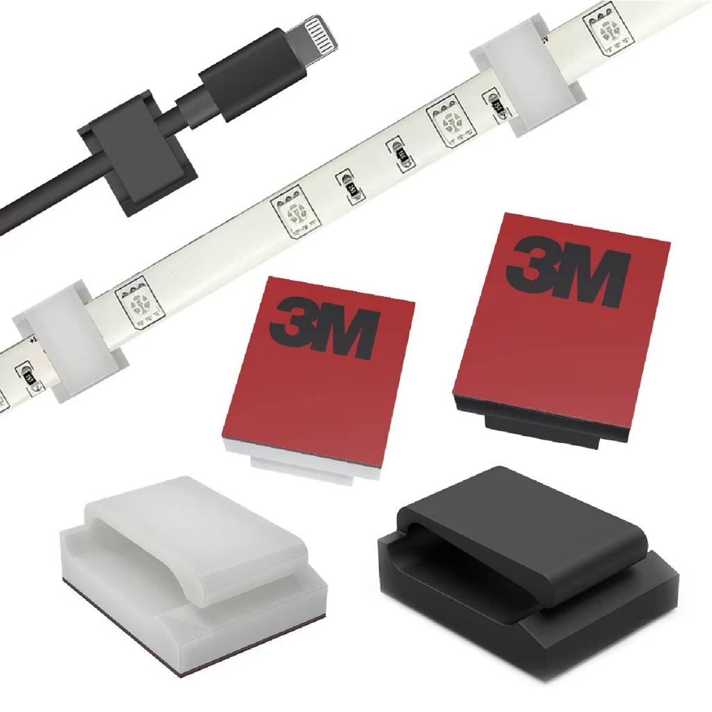 Nẹp Dây Led Dây Cáp Sạc Dẹp Tự Dính, Kẹp Cố Định Dây Điện Nhỏ Sắp Xếp Cáp Cho Ô tô Gọn Gàng Keo 3M Chắc Chắn D29