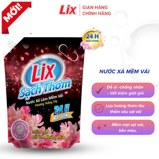 Nước xả làm mềm vải Lix sạch thơm hương nắng hạ 1,8/ 2,2L/ 3,2L - Nước xả hạt lưu hương thơm trên sợi vải - Lixco