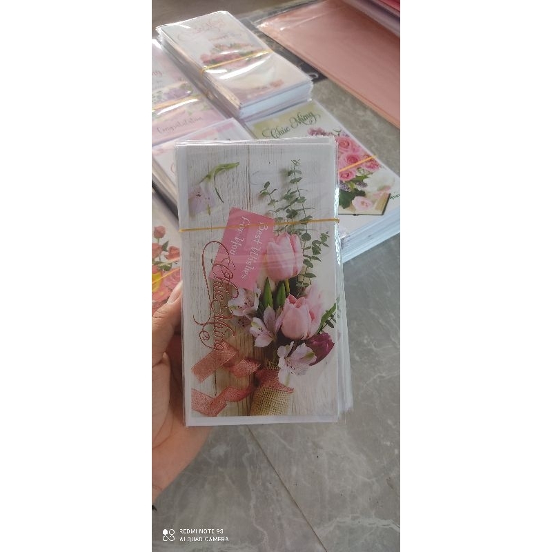 Thiệp chúc mừng kèm phòng bì