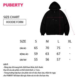 Áo Hoodie Zip Basic LocalBrand PUBERTY BASIC HOODIE ZIP